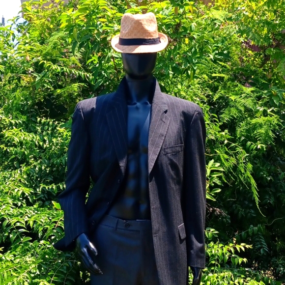 DAVID BIOS MEN'S PIN STRIPED (3) BUTTON WOOL BLEND LUX BLAZER - Picture 10 of 17